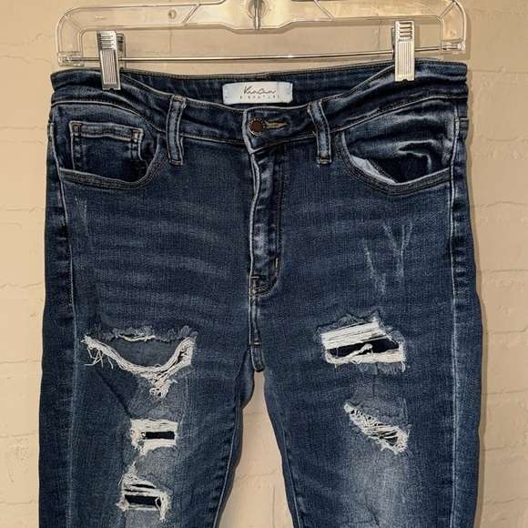 Kancan skinny jeans distressed size 28 stretch baddie denim - Picture 2 of 7